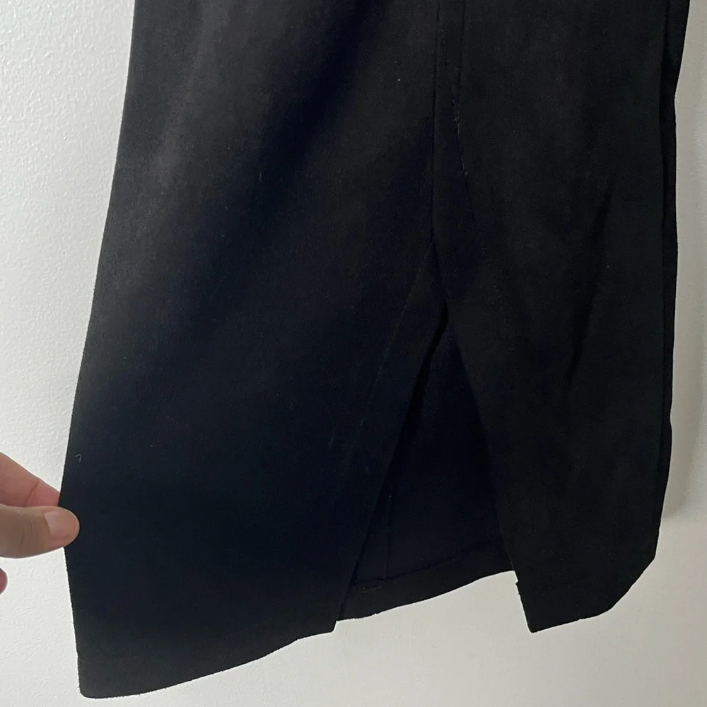 FREE PEOPLE‎ Faux Suede Black Wide-Leg Pants Sz 28